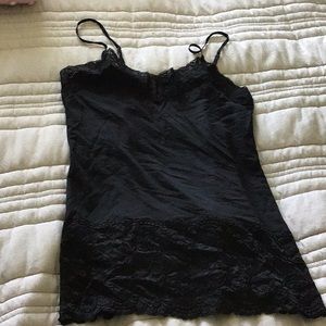 Black tank too with lace embellishment